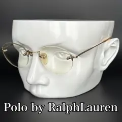 ヴィンテージ ポロバイラルフローレン メガネ 度入り ゴールド リムレス