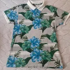 美品 PHENOMENON フェノメノン 花柄ポロシャツ L