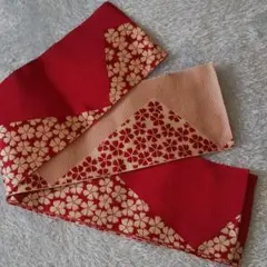 半幅帯 リバーシブル 桜柄