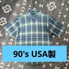 【USA製】90s LAND'S AND マドラスチェックシャツ