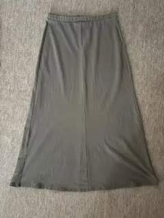UNIQLO 淡いカーキロングスカート Lサイズ