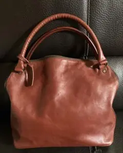 【美品】BEAU DESSIN ボーデッサン　レザー　トートバッグ　小豆色　赤茶