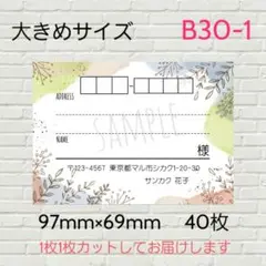 B30-1　宛名シール　大きめサイズ　40枚