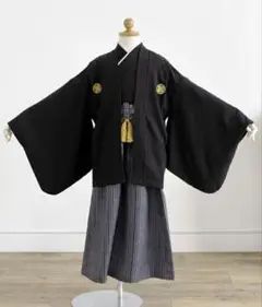 はかまセットアップ 新品 3点セット 130 ブラック