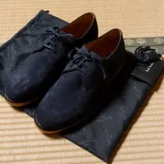 PS Paul Smith ネイビー スエード シューズ 収納袋、予備の靴紐付き