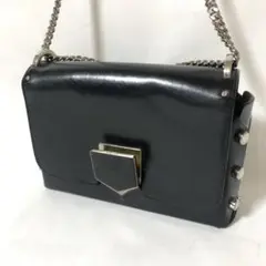 JIMMY CHOO ジミーチュウ ロケットプティ チェーンショルダーバック 黒