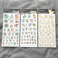 ポケモン 4サイズ ステッカー 3枚セット