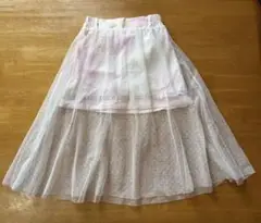 ピンクレーススカート　rabyraby 130cm