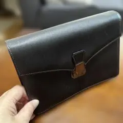 dunhill ダークブラウン クラッチバッグ