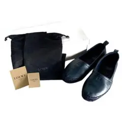 LOEWE ロエベ ドライビングシューズ スリッポン レザー ネイビー 24㎝