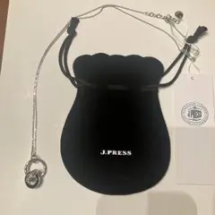 J.PRESS シルバー リングネックレス　　ポーチ付き
