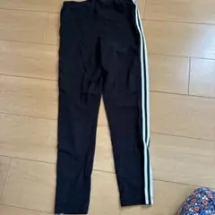 ブラック サイドストライプ パンツ Mサイズ