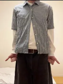 短丈半袖シャツ　　身幅細め