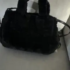 ファー ブラック ショルダーバッグ