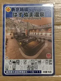 大田43 はすぬま温泉　東京銭湯コレクションカード　銭湯カード　大田区