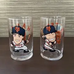 読売ジャイアンツ GIANTS 原 松井 キャラクター グラス 2点セット
