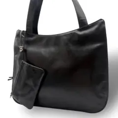 BALLY バリー トートバッグ オールレザー ブラック ポーチ付き　A4可能