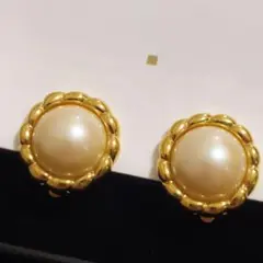 D'ORLAN　ドーラン　イヤリング　ゴールド　ヴィンテージ　大ぶり パール