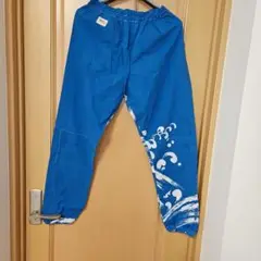 Cuddy 青 波模様 カジュアルパンツ