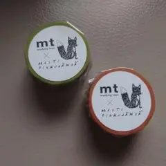 マスキングテープ 2個セット グリーン オレンジ