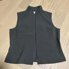 ベスト　トップス　深緑　両サイドポケット11R Mサイズ