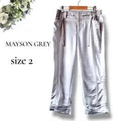 MAYSON GREY イージーパンツ 2 グレー ウエスト紐 7分丈684