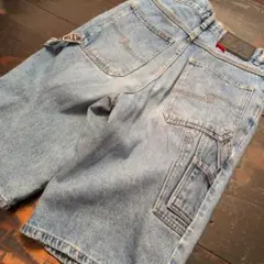 US古着 ライトブルー ペインター　ハーフパンツ
