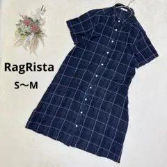 ラグリスタ 【S〜M】 シャツワンピース チュニック チェック 羽織