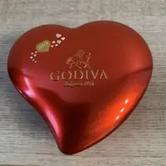 2018年　バレンタイン限定　GODIVA ゴディバ　ハート缶　空缶　レッド