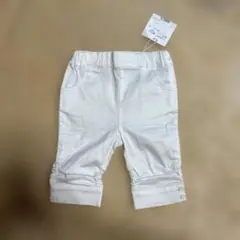 新品未使用　Bebe 7部丈ズボン　90 白　半ズボン　女の子　綺麗目