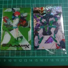 ジークアクス ウエハース カード 1-27SRキービジュアルと1-23Rジフレド