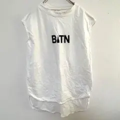 ノースリーブ Tシャツ ホワイトM 綿100%