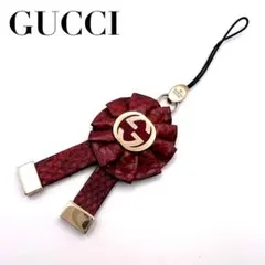 【希少】GUCCI グッチ GGロゴ レザー ストラップ ゴールド ブラウン系