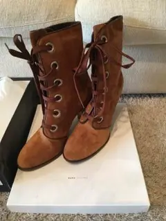 未使用品 マークジェイコブス MARC JACOBS 茶 ショートブーツ