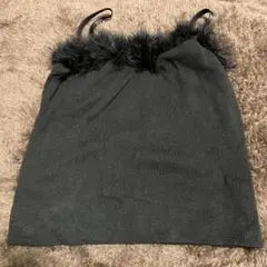 W/Cファーキャミ　ブラック新品