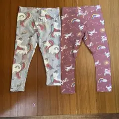 本日限定価格！ユニコーン柄レギンス2点セット 105/110