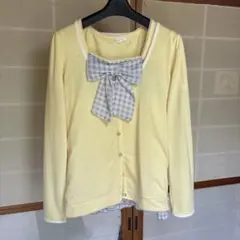 【新品】ハニーズ　リボン　アンサンブル　黄色　L