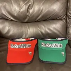 BLACK＆Whiteサンバイザー２個セット