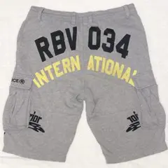 RealBvoice リアルビーボイス バックプリント スウェット ハーフパンツ