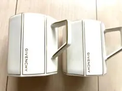 【ペア・2客セット】GIVENCHY ホワイト ゴールド ペアコーヒーカップ