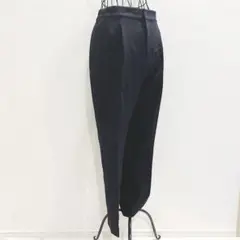 エニィシス タックパンツ M 黒 バックゴム シンプル ベーシック 綺麗め 清楚