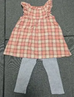 ソフィティカ チュニック レギンス セット チェック ピンク