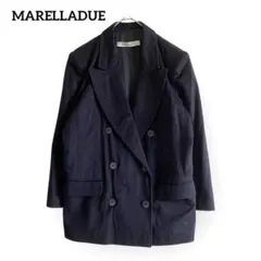 上質◆マレーラ イタリア製カシミヤ混ダブルブレストジャケット【42】大きいサイズ