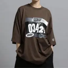 ジョージズ　ナンバリングTシャツ　Mサイズ　ブラウン
