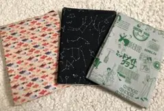 未使用　ハンドメイド　ブックカバー　文庫本サイズ　3点セット
