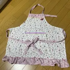 ローラアシュレイ　キッズ用花柄フリルエプロン
