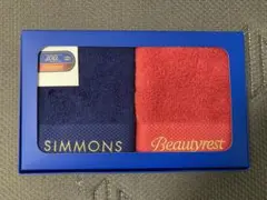 Simmons ハンカチ ネイビー レッド