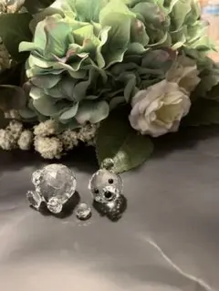 【訳ありSwarovski】スワロフスキー クリスタル小物 くま