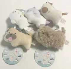 つぶらな瞳の犬と猫 ぷちマスコット 5種セット