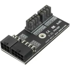 ATX 8+8Pin Female 180度角度アングル電源アダプター